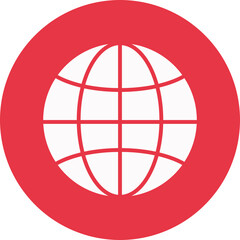 Global glyph circle icon