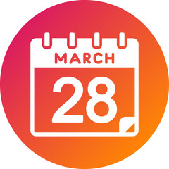 28 March Vector Icon Design