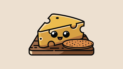 Charming Cheese Illustrations in Cartoon Style