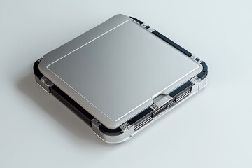 A high-capacity portable laptop battery pack, isolated on a clean white background.