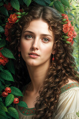 portrait of a beautiful young woman