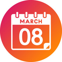 8 March Vector Icon Design