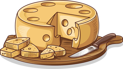 Cheese-Themed Cartoon Illustrations
