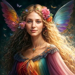 girl with butterfly