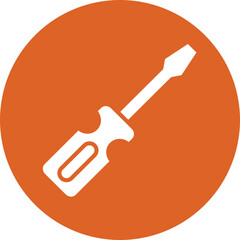 Screwdriver glyph circle icon