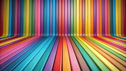 Abstract geometric background with colorful decorative stripes and slats
