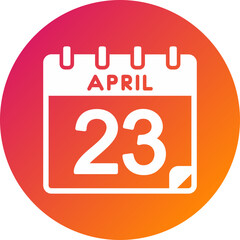 Fototapeta premium 23 April Vector Icon Design