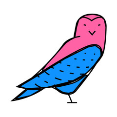 snowy owl winter season line icon vector. snowy owl winter season sign. isolated symbol illustration