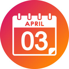 3 April Vector Icon Design