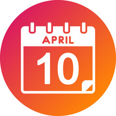 10 April Vector Icon Design