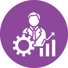 Resource Management glyph circle icon