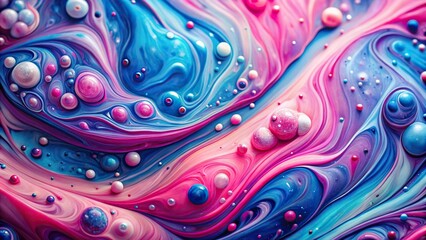 Obraz premium Abstract paint background with pink and blue spots