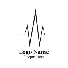 Heartbeat Logo Icon Vector Illustration