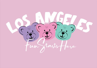 Love message design with hand drawn design teddy bear