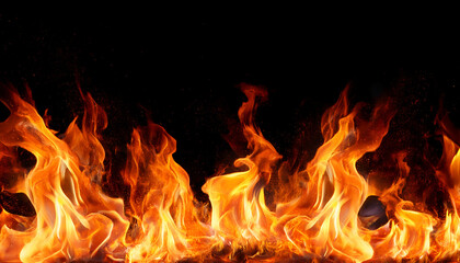 Chaotic scene of a fiery explosion, with swirling flames and sparks consuming everything in its path.