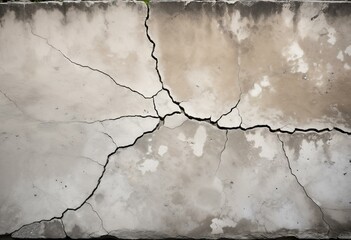 Obraz premium concrete wall background with deep cracks