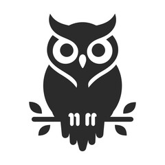 Owl icon. Owl silhouette design vector illustration.