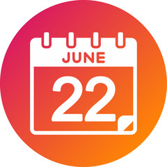 22 June Vector Icon Design