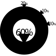 Business infographics icons with different diagram vector illustration. Abstract data visualization, marketing charts and graphs. Business statistics, planning and analytics, forecasting growth rates
