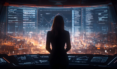 Futuristic Business Collaboration: AI-Driven Strategies, Augmented Reality Insights, Virtual Reality Simulations, and Holographic Financial Data for Smart Office Innovation