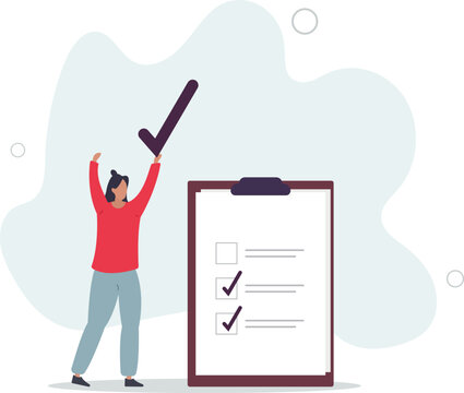 Self assessment, evaluate yourself for personal development or work improvement concept.flat design with people.