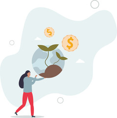 Fair trade with sustainable environment attitude as ethical .Eco friendly and honest salary for work or resources exploitation.flat design with people.