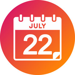 22 July Vector Icon Design