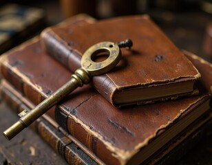 old key and book