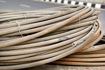 high-voltage power cable in the power station