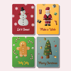 colorful christmas card collection