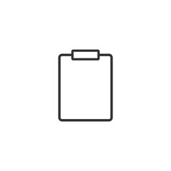 Clipboard with Blank Paper icon isolated on transparent background