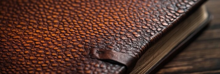 Antique Leather-Bound Book, showcasing a richly textured cover, evokes a sense of history and timelessness, perfect for literary enthusiasts