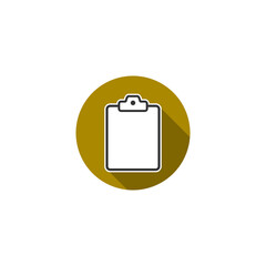 Clipboard with Blank Paper icon isolated on transparent background