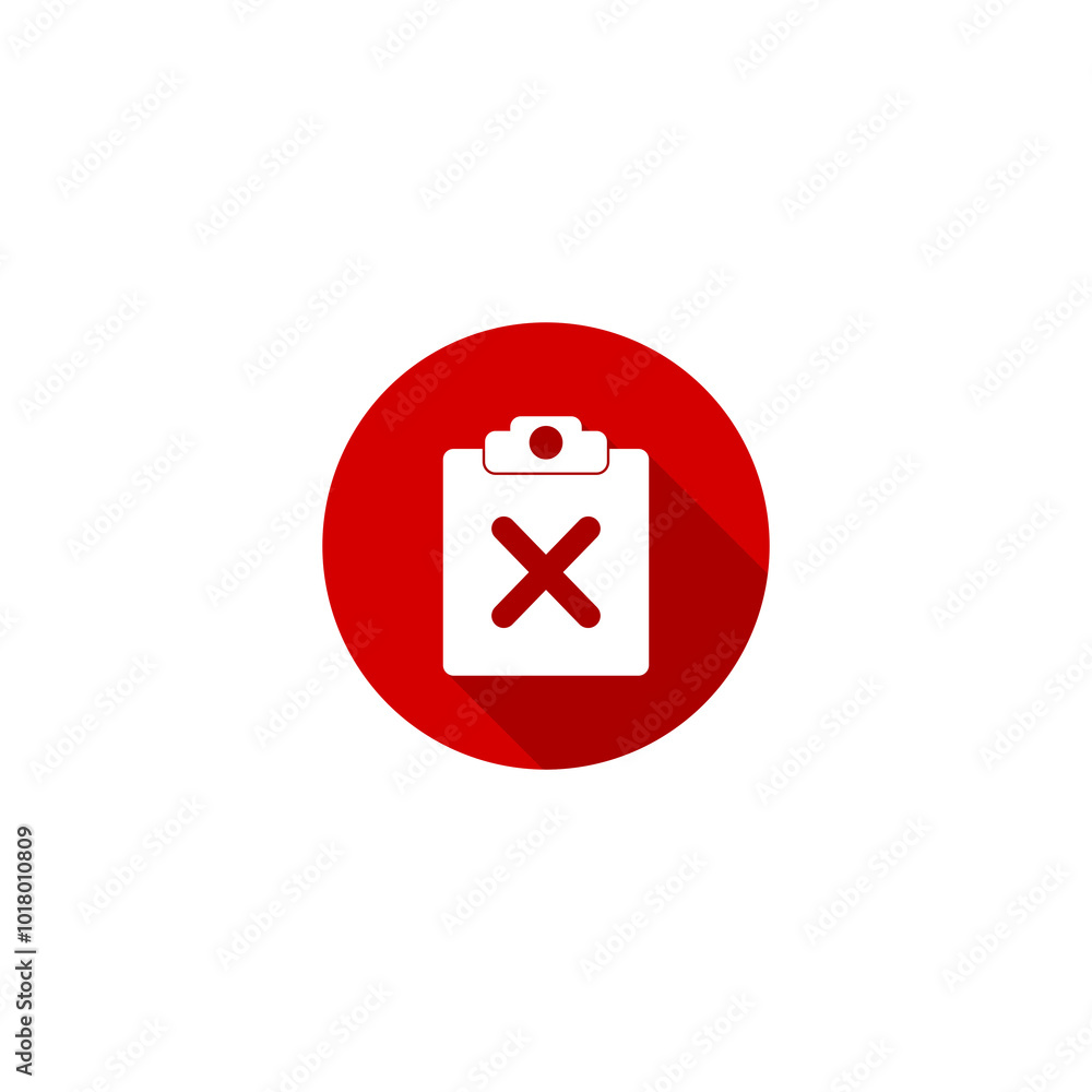 Poster x list icon isolated on transparent background