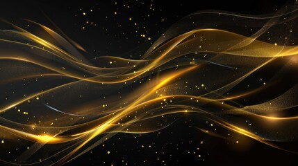 Obraz premium Abstract Golden Waves
