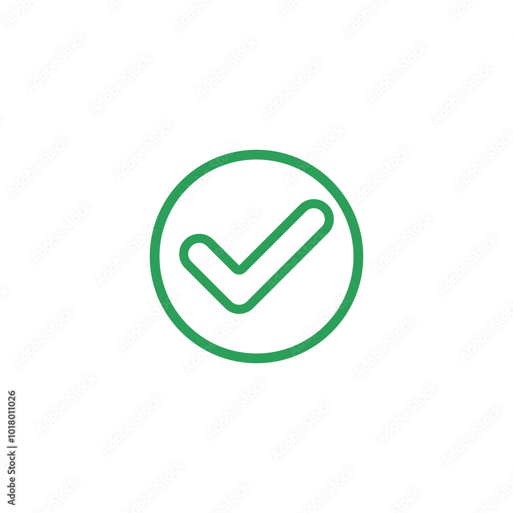 Poster check mark icon isolated on transparent background