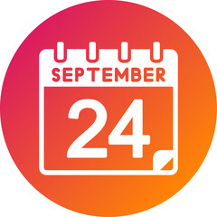 24 September Vector Icon Design