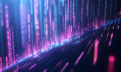 Futuristic Stock Market Chart with Glowing Data or Dynamic Financial Timeline for graphic background