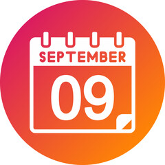 9 September Vector Icon Design