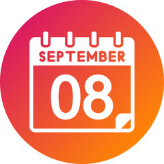 8 September Vector Icon Design