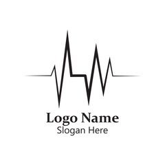 Heartbeat Logo Icon Vector Illustration