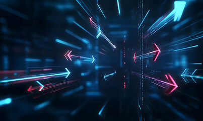 Futuristic Stock Market Chart with Glowing Data or Dynamic Financial Timeline for graphic background