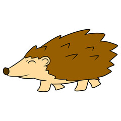 cute hedgehog illustration hand drawn isolated vector