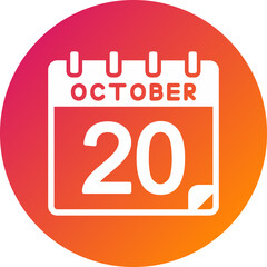 20 October Vector Icon Design