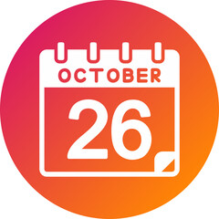 26 October Vector Icon Design