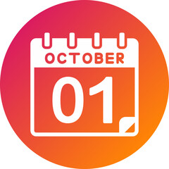 1 October Vector Icon Design