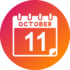 11 October Vector Icon Design