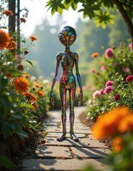 3d render of a person in a environment