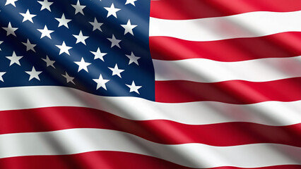 American Flag Waving: Patriotic Symbol for Political Campaigns, National Holidays, and Media Coverage