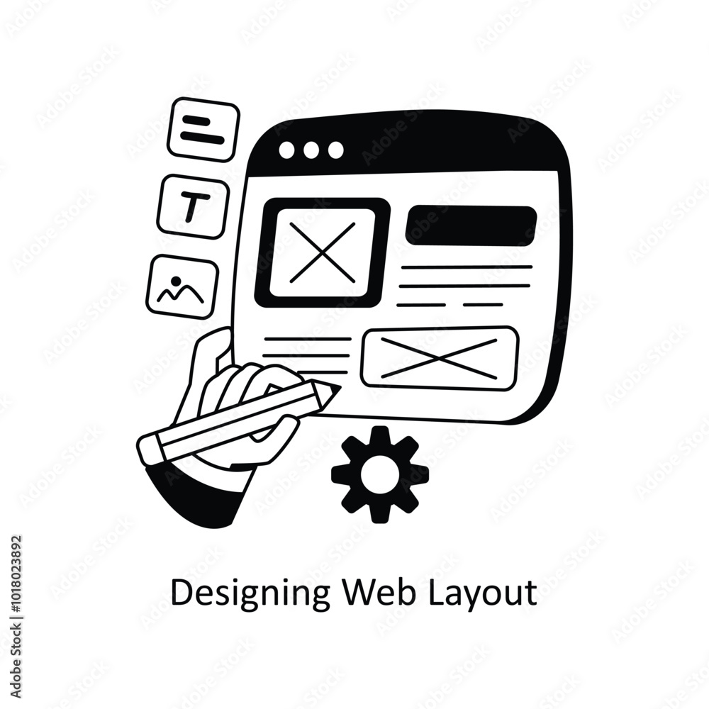 Aufkleber designing web layout concepts style illustration. eps 10 file